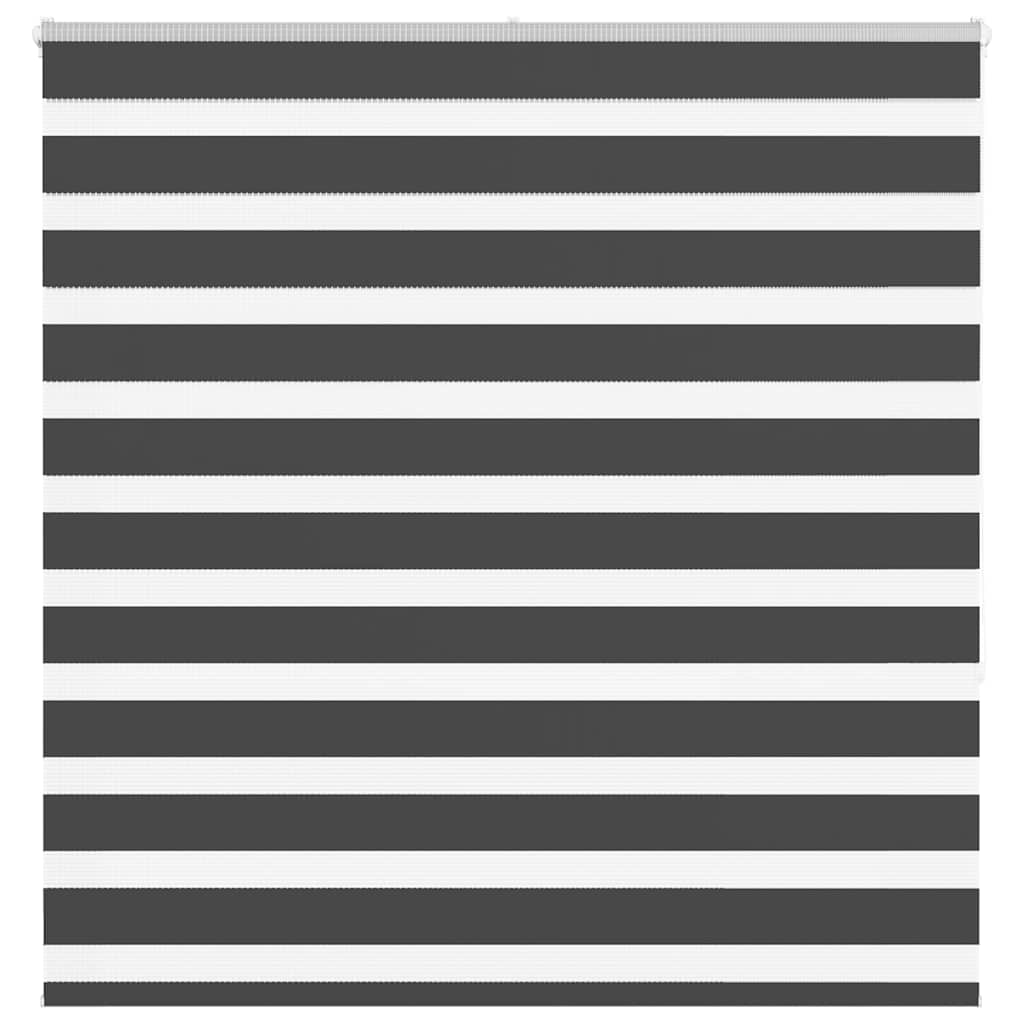 vidaXL Zebra Blind Black 140x150 cm Fabric Width 135.9 cm Polyester
