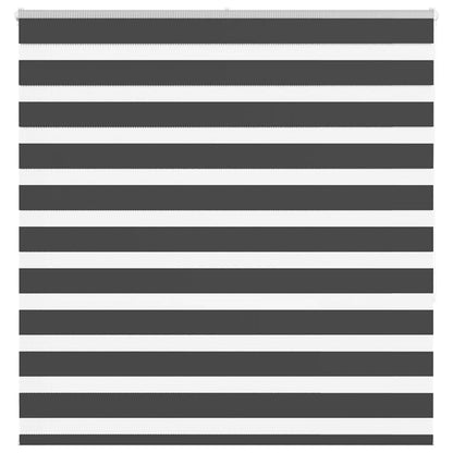 vidaXL Zebra Blind Black 140x150 cm Fabric Width 135.9 cm Polyester