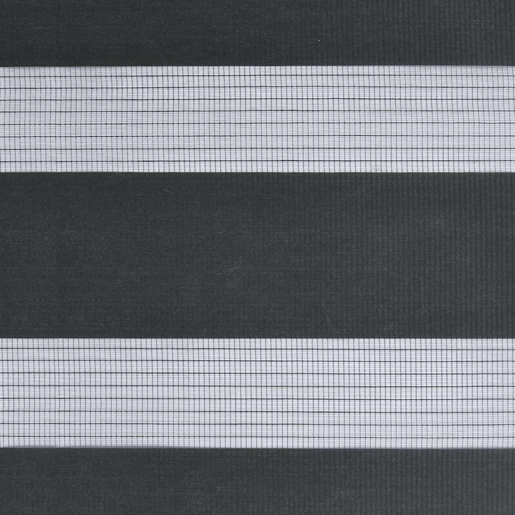 vidaXL Zebra Blind Black 140x150 cm Fabric Width 135,9 cm Polyester
