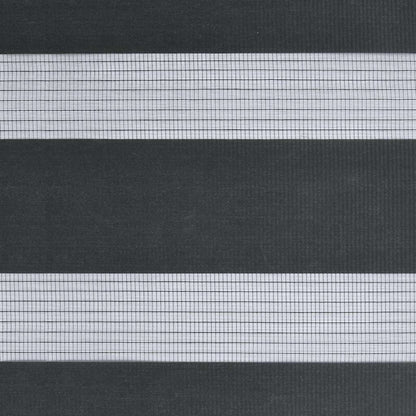 vidaXL Zebra Blind Black 140x150 cm Fabric Width 135,9 cm Polyester