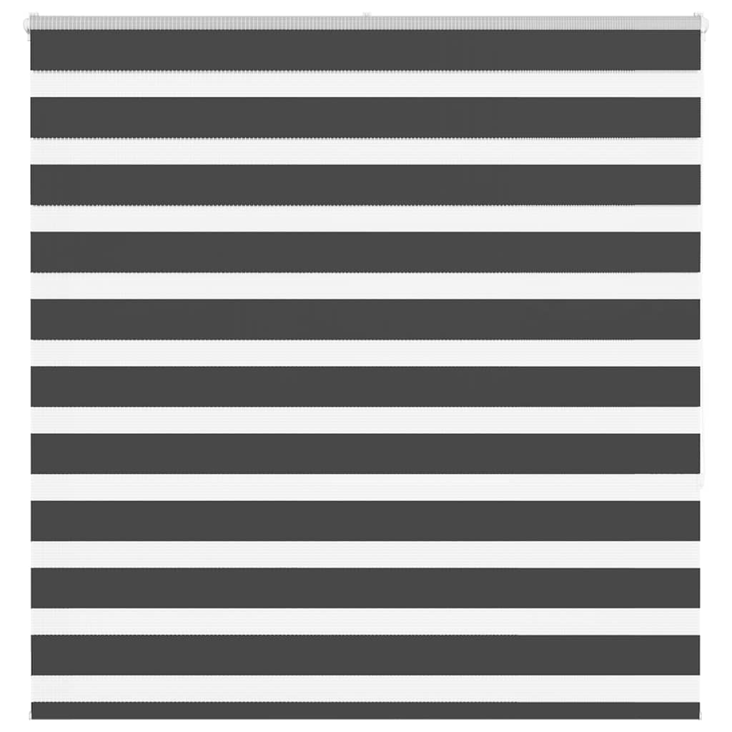 vidaXL Zebra Blind Black 145x150 cm Fabric Width 140.9 cm Polyester