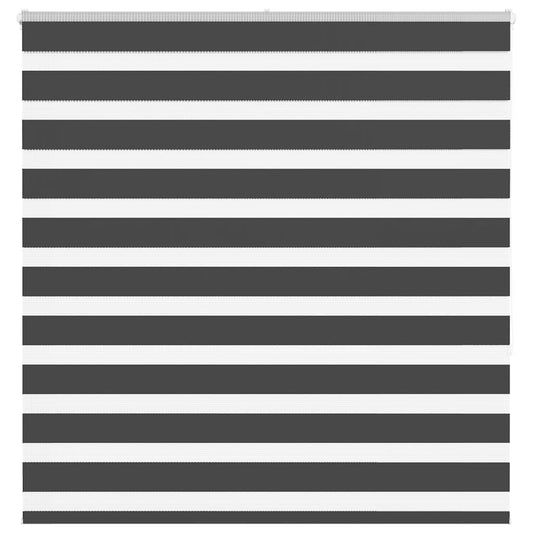 vidaXL Zebra Blind Black 145x150 cm Fabric Width 140.9 cm Polyester