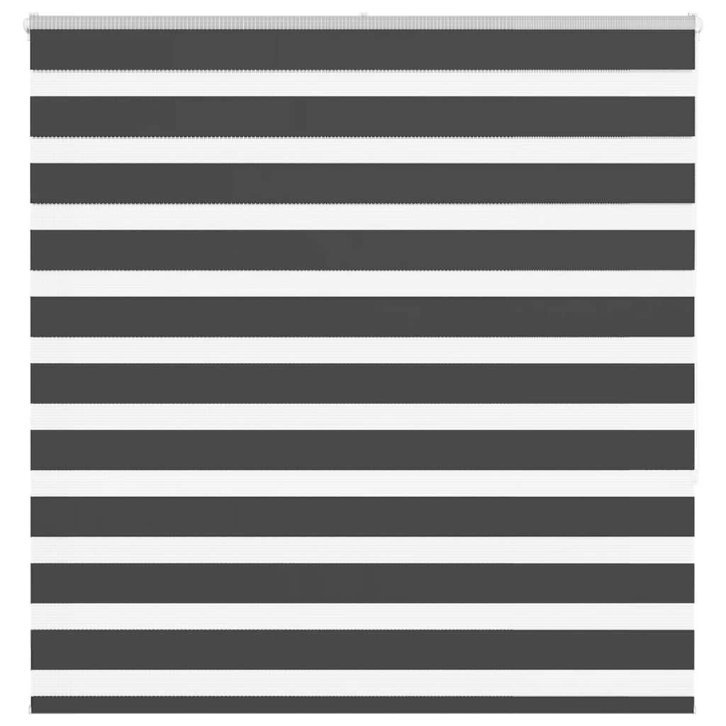 vidaXL Zebra Blind Black 145x150 cm Fabric Width 140,9 cm Polyester