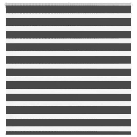 vidaXL Zebra Blind Black 150x150 cm Fabric Width 145,9 cm Polyester