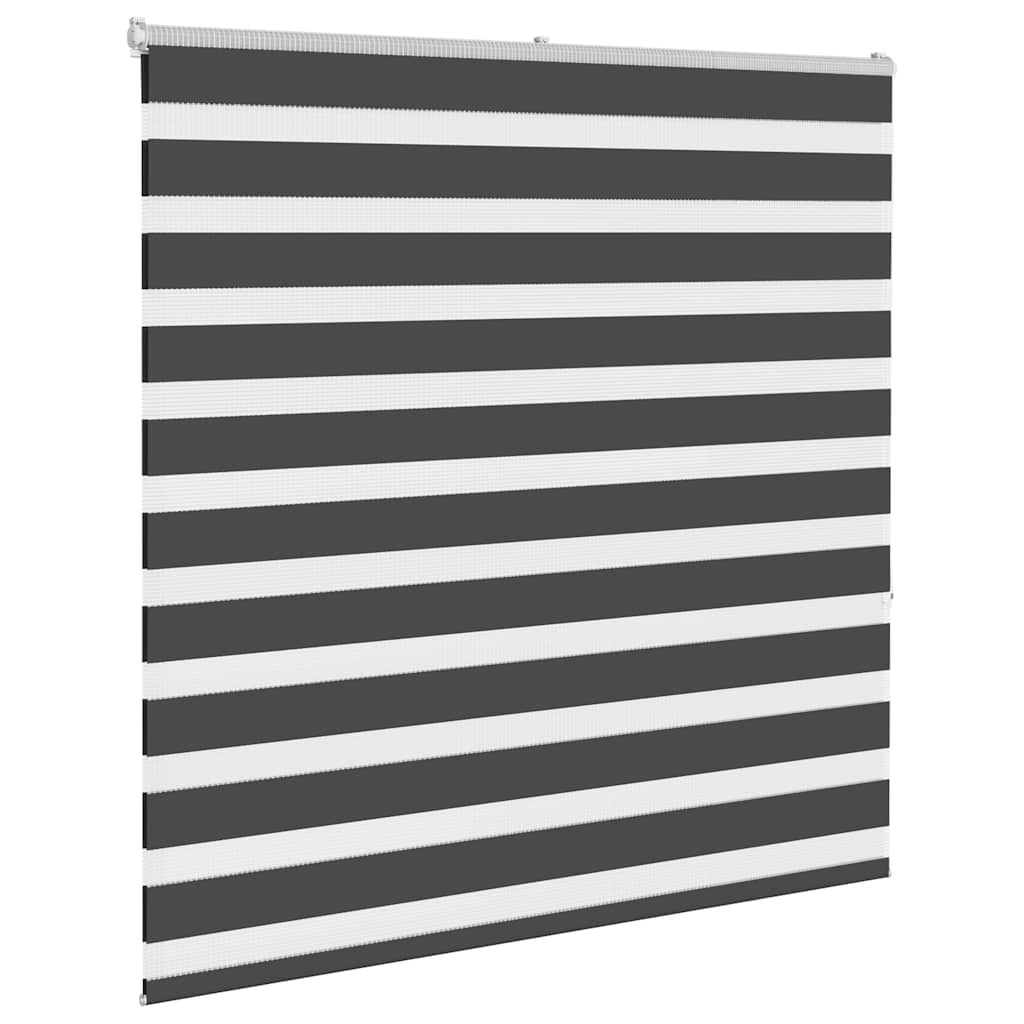 vidaXL Zebra Blind Black 150x150 cm Fabric Width 145,9 cm Polyester