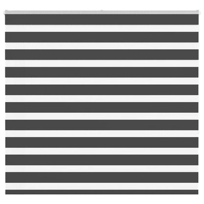 vidaXL Zebra Blind Black 160x150 cm Fabric Width 155.9 cm Polyester