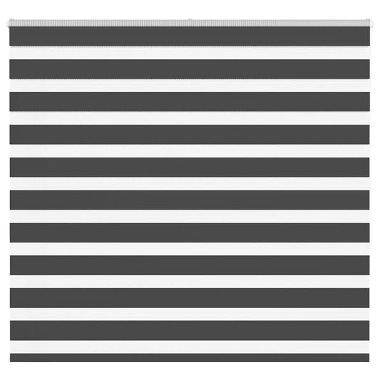 vidaXL Zebra Blind Black 160x150 cm Fabric Width 155,9 cm Polyester