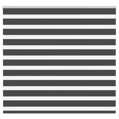 vidaXL Zebra Blind Black 165x150 cm Fabric Width 160.9 cm Polyester
