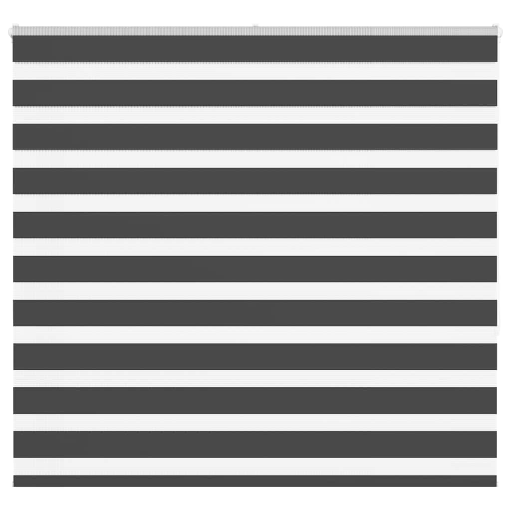 vidaXL Zebra Blind Black 165x150 cm Fabric Width 160,9 cm Polyester