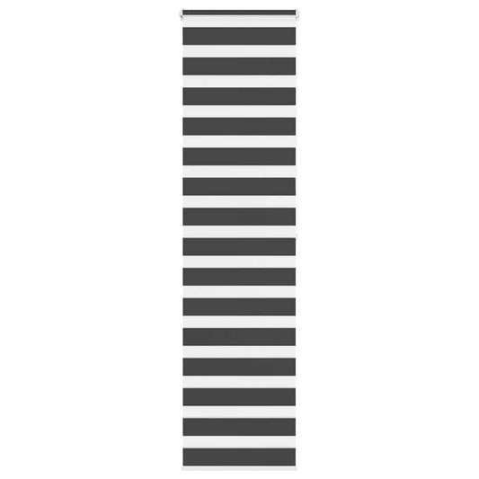 vidaXL Zebra Blind Black 55x200 cm Fabric Width 50.9 cm Polyester