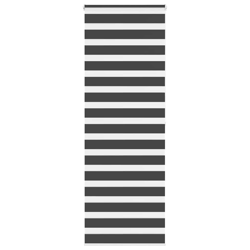 vidaXL Zebra Blind Black 70x200 cm Fabric Width 65,9 cm Polyester