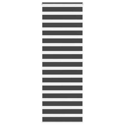 vidaXL Zebra Blind Black 70x200 cm Fabric Width 65,9 cm Polyester