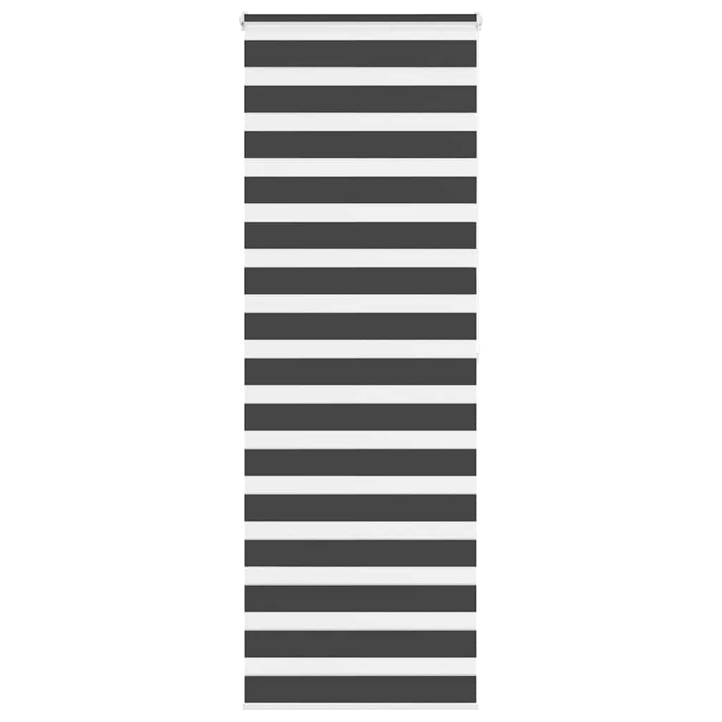 vidaXL Zebra Blind Black 75x200 cm Fabric Width 70,9 cm Polyester
