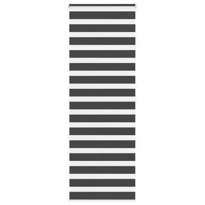 vidaXL Zebra Blind Black 75x200 cm Fabric Width 70,9 cm Polyester
