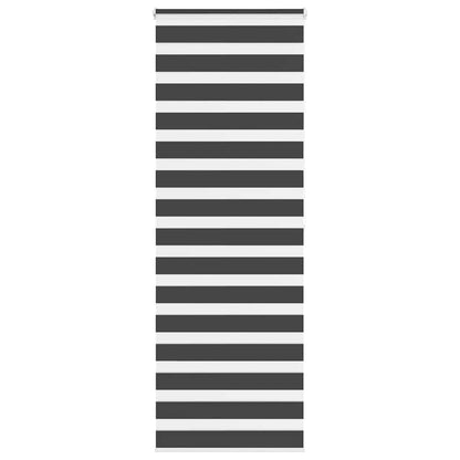 vidaXL Zebra Blind Black 85x200 cm Fabric Width 80.9 cm Polyester