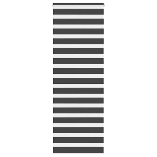 vidaXL Zebra Blind Black 85x200 cm Fabric Width 80,9 cm Polyester