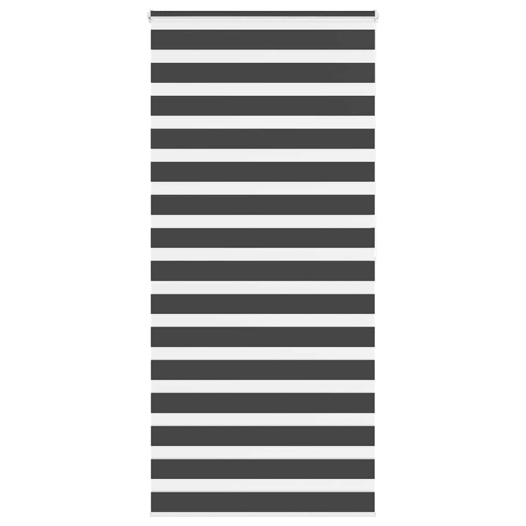 vidaXL Zebra Blind Black 95x200 cm Fabric Width 90.9 cm Polyester