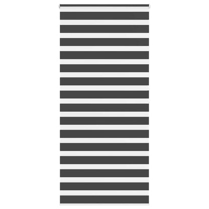 vidaXL Zebra Blind Black 95x200 cm Fabric Width 90.9 cm Polyester