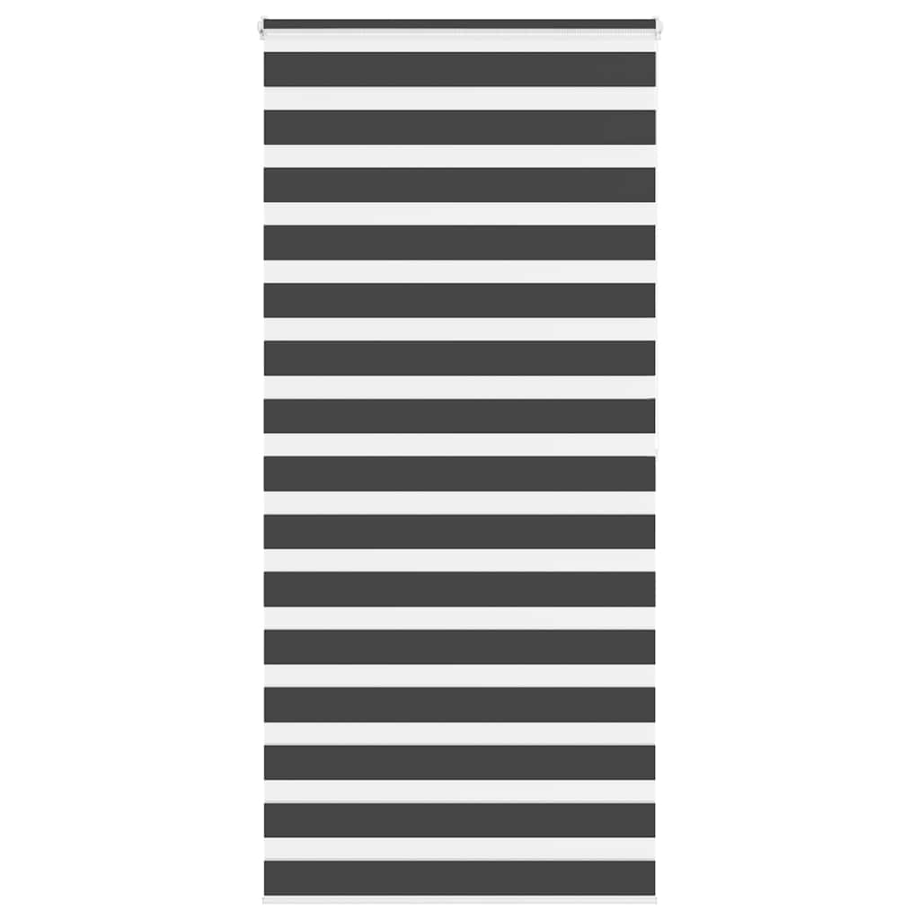 vidaXL Zebra Blind Black 100x200 cm Fabric Width 95,9 cm Polyester