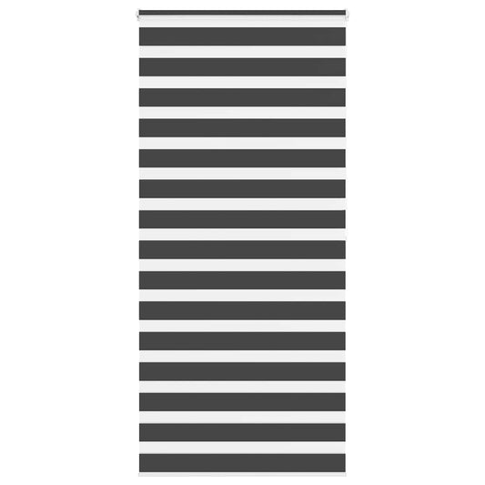 vidaXL Zebra Blind Black 100x200 cm Fabric Width 95,9 cm Polyester