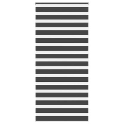 vidaXL Zebra Blind Black 110x200 cm Fabric Width 105.9 cm Polyester