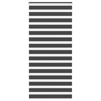 vidaXL Zebra Blind Black 115x200 cm Fabric Width 110,9 cm Polyester