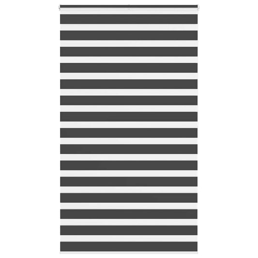 vidaXL Zebra Blind Black 120x200 cm Fabric Width 115,9 cm Polyester