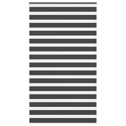 vidaXL Zebra Blind Black 120x200 cm Fabric Width 115.9 cm Polyester