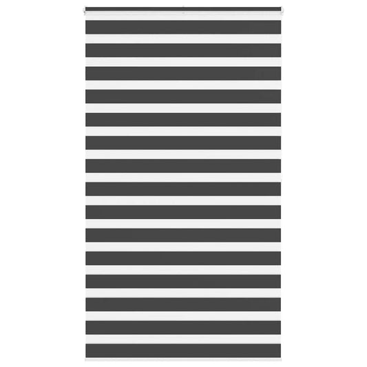 vidaXL Zebra Blind Black 125x200 cm Fabric Width 120,9 cm Polyester