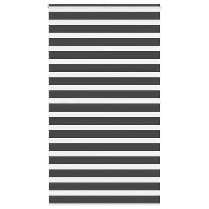 vidaXL Zebra Blind Black 130x200 cm Fabric Width 125,9 cm Polyester
