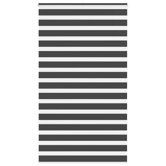 vidaXL Zebra Blind Black 130x200 cm Fabric Width 125,9 cm Polyester