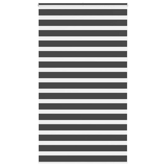 vidaXL Zebra Blind Black 135x200 cm Fabric Width 130,9 cm Polyester