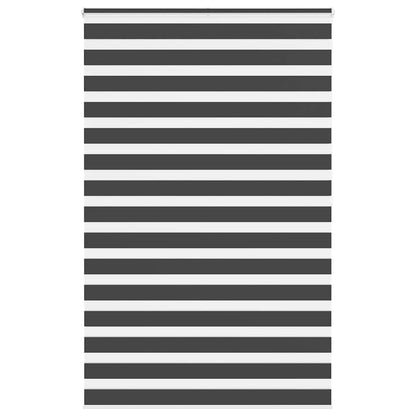 vidaXL Zebra Blind Black 140x200 cm Fabric Width 135,9 cm Polyester