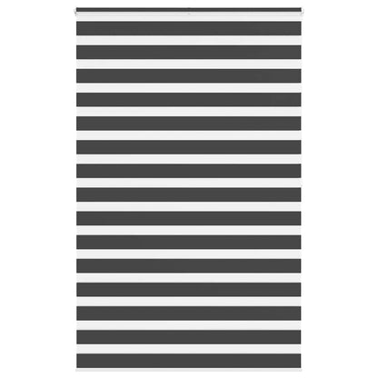 vidaXL Zebra Blind Black 145x200 cm Fabric Width 140,9 cm Polyester