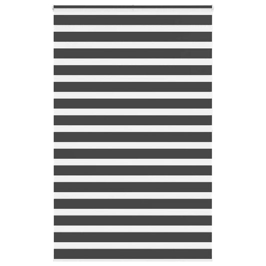 vidaXL Zebra Blind Black 150x200 cm Fabric Width 145.9 cm Polyester
