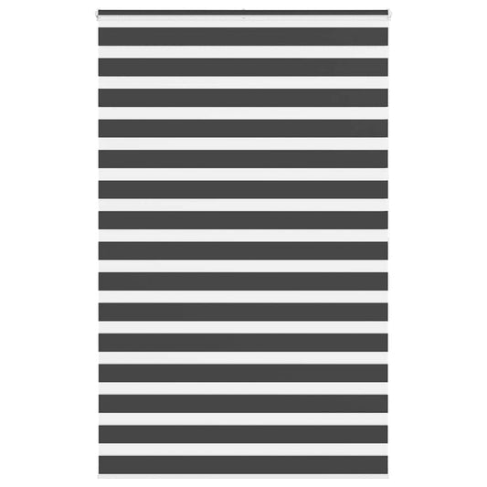 vidaXL Zebra Blind Black 150x200 cm Fabric Width 145,9 cm Polyester