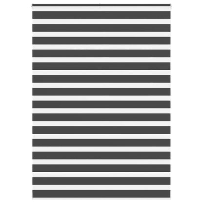 vidaXL Zebra Blind Black 155x200 cm Fabric Width 150.9 cm Polyester