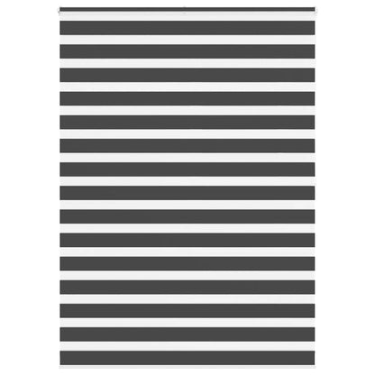 vidaXL Zebra Blind Black 160x200 cm Fabric Width 155.9 cm Polyester