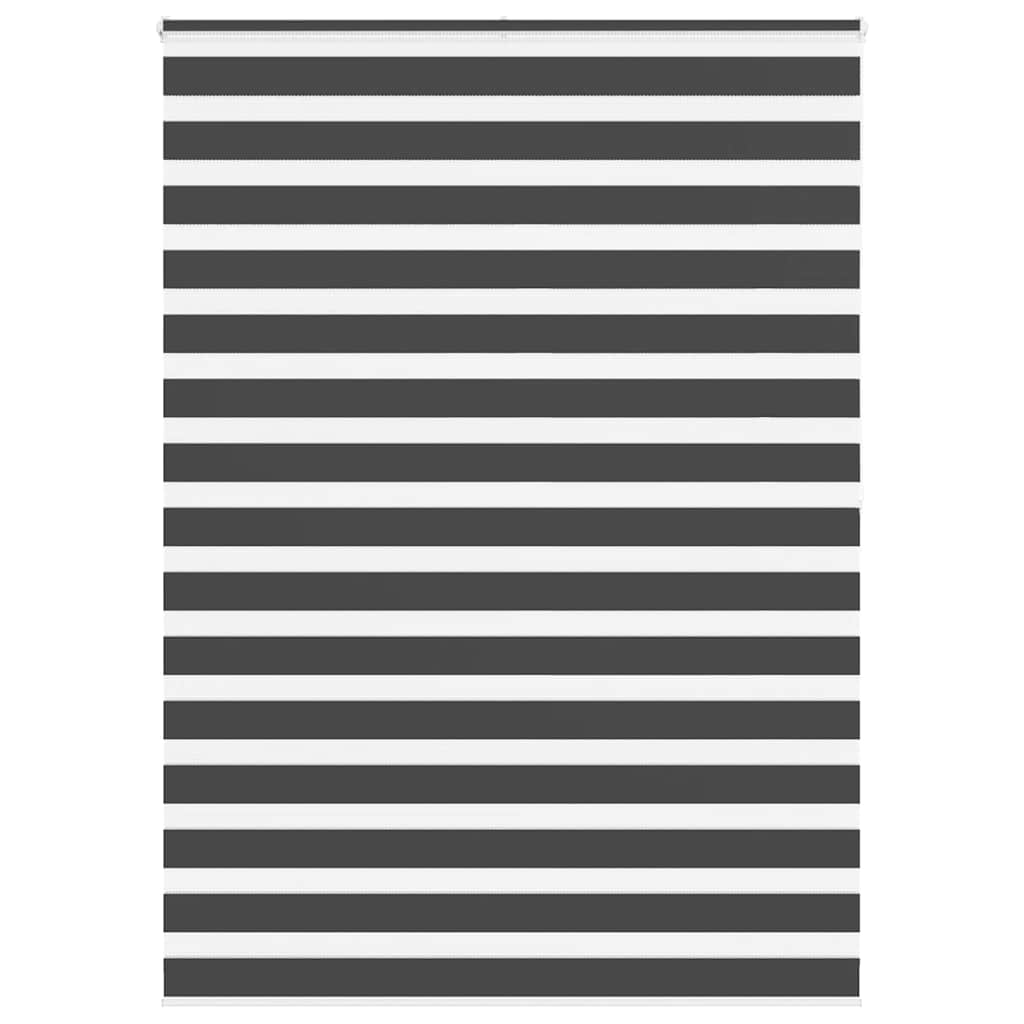 vidaXL Zebra Blind Black 165x200 cm Fabric Width 160,9 cm Polyester