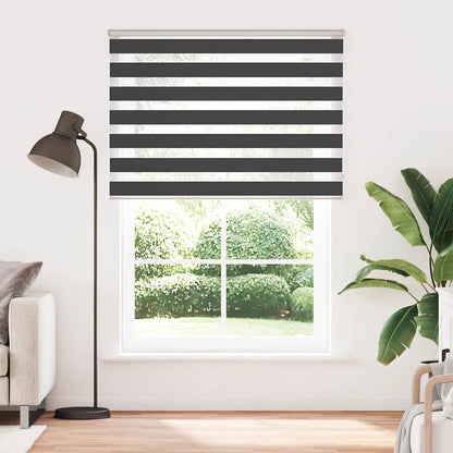 vidaXL Zebra Blind Black 165x200 cm Fabric Width 160,9 cm Polyester