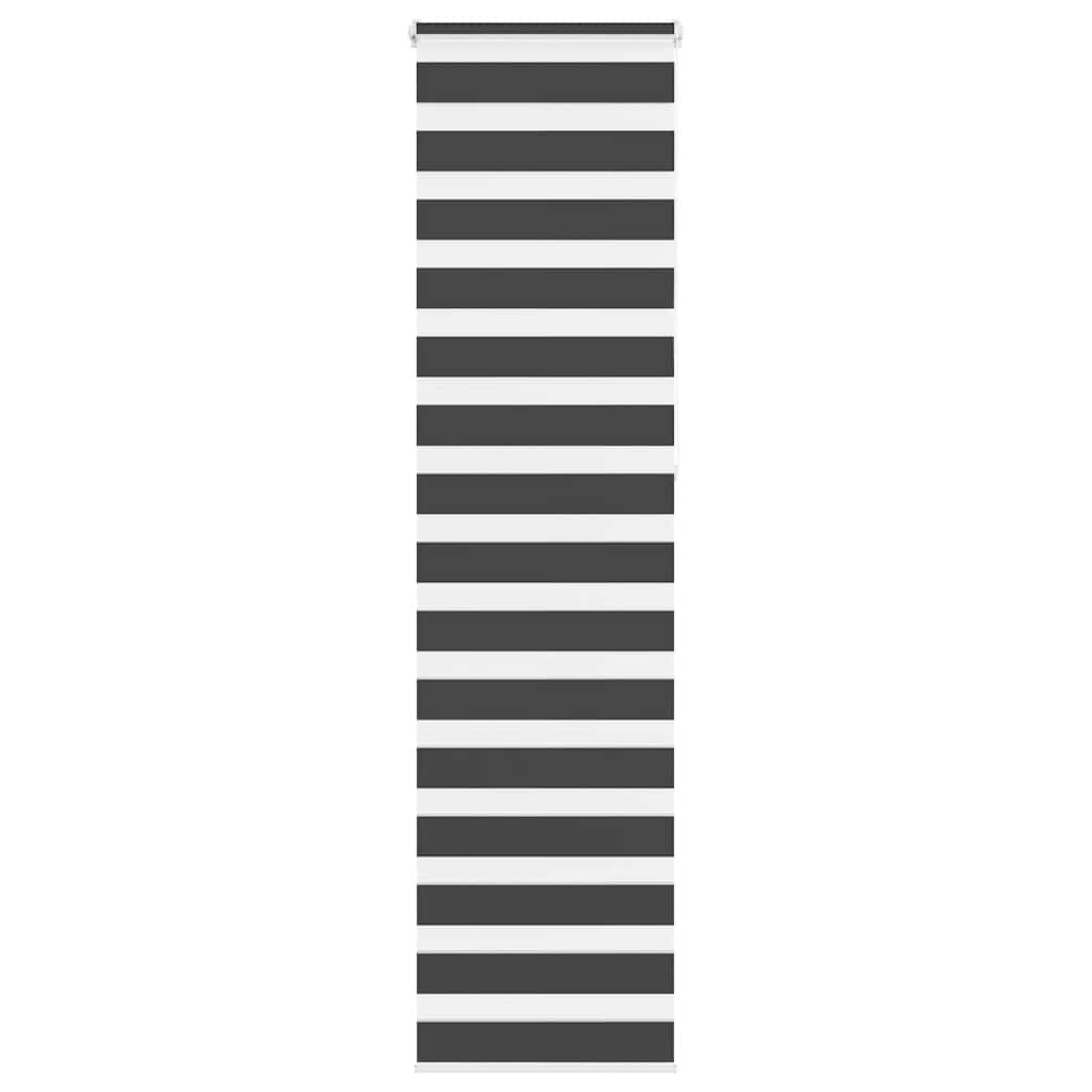 vidaXL Zebra Blind Black 50x230 cm Fabric Width 45.9 cm Polyester