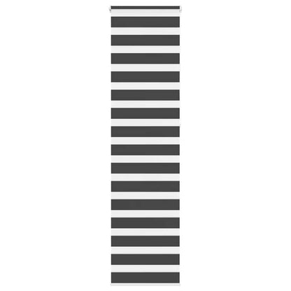 vidaXL Zebra Blind Black 50x230 cm Fabric Width 45.9 cm Polyester