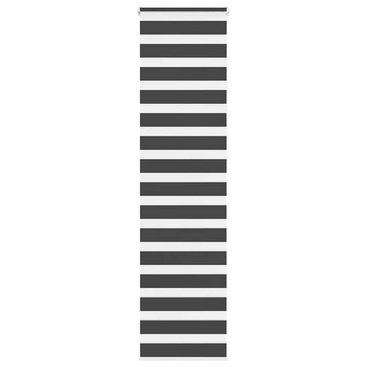 vidaXL Zebra Blind Black 50x230 cm Fabric Width 45,9 cm Polyester