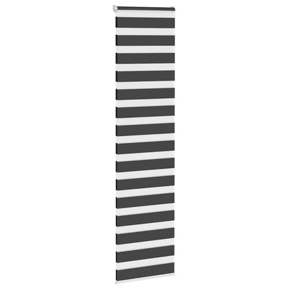 vidaXL Zebra Blind Black 50x230 cm Fabric Width 45,9 cm Polyester