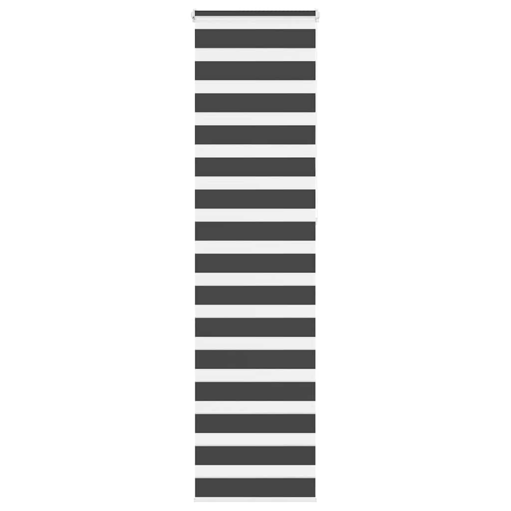 vidaXL Zebra Blind Black 65x230 cm Fabric Width 60,9 cm Polyester
