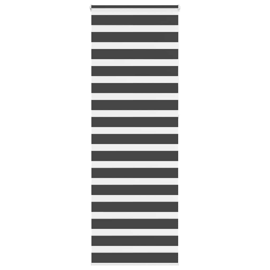 vidaXL Zebra Blind Black 70x230 cm Fabric Width 65.9 cm Polyester