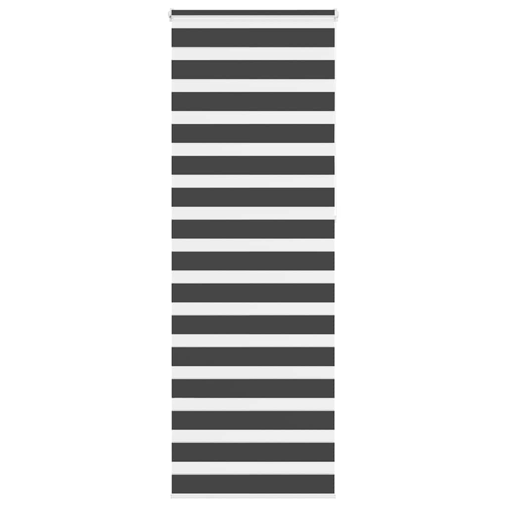 vidaXL Zebra Blind Black 75x230 cm Fabric Width 70.9 cm Polyester