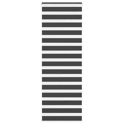 vidaXL Zebra Blind Black 75x230 cm Fabric Width 70.9 cm Polyester
