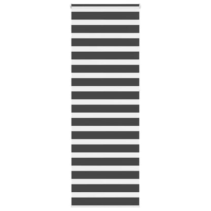 vidaXL Zebra Blind Black 80x230 cm Fabric Width 75.9 cm Polyester