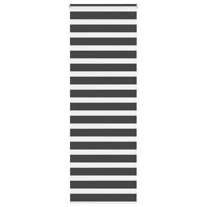 vidaXL Zebra Blind Black 80x230 cm Fabric Width 75.9 cm Polyester